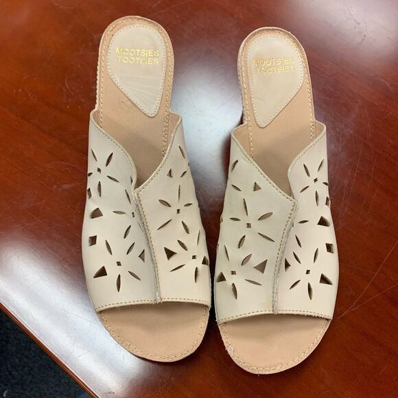 Mootsies Tootsies Heeled Leather Sandal sz 10 - Picture 2 of 6